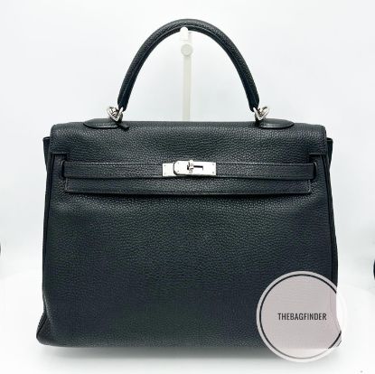 Picture of Hermes Kelly 35 Clemence Black Palladium HW