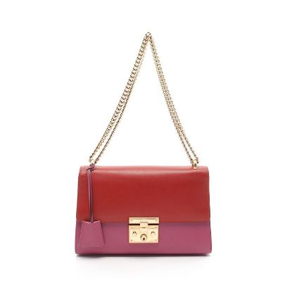 Picture of Gucci Chain shoulder bag Leather Red Pink purple