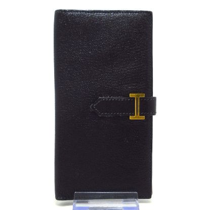 Picture of Hermes Bearn Long Wallet Chevre Black