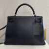 Picture of Hermes Kelly 32 Clemence leather Silver hardware Stamp I Grey blue