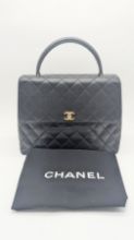Picture of Chanel Kelly Tophandle Caviar Black GHW